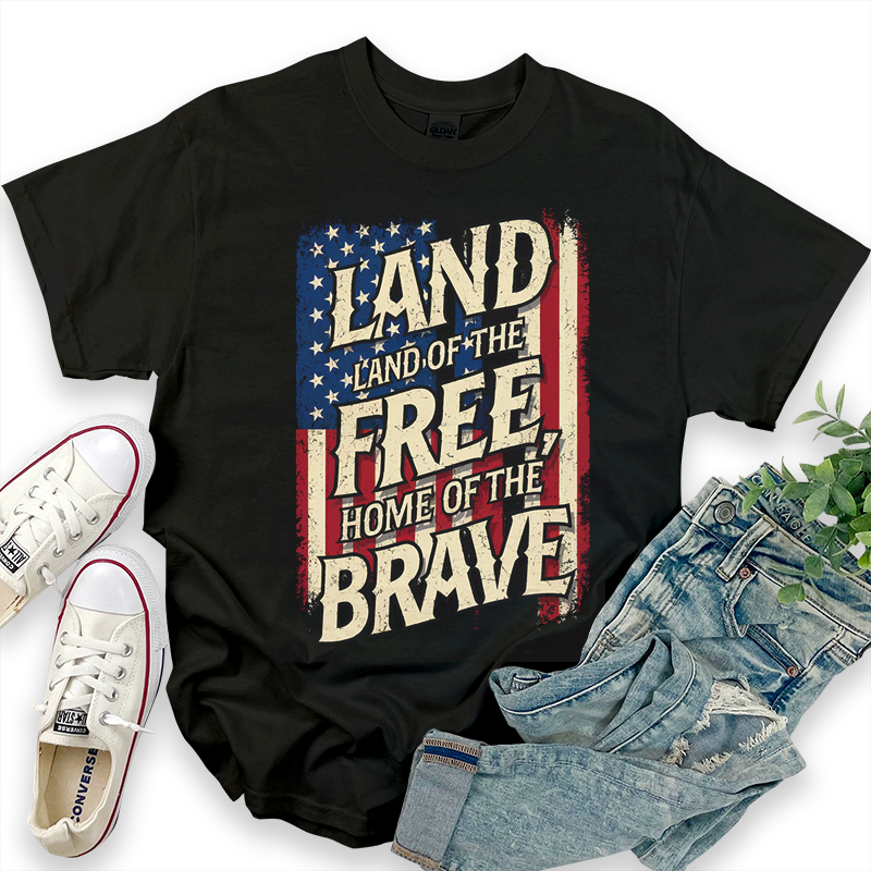 American Flag "Land of the Free" T-Shirt
