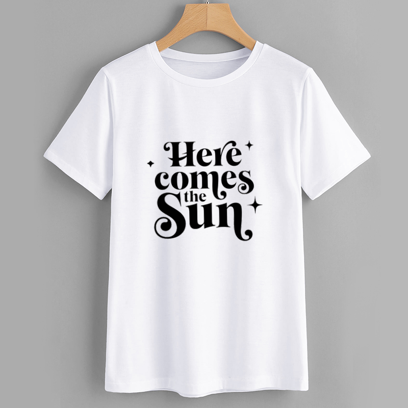 Here Comes the Sun Graphic T-Shirt - Trendy Summer Casual Wear
