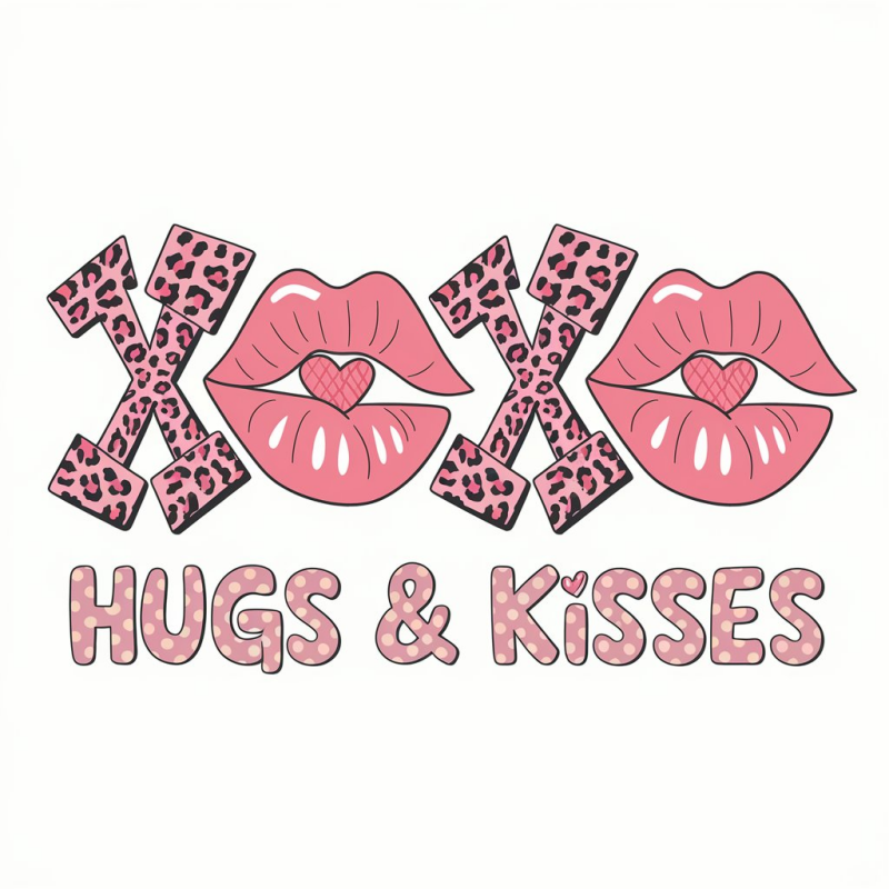 XOXO Hugs & Kisses Graphic T-Shirt for Women