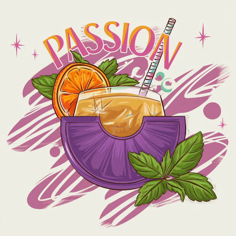 Vivid Passion Fruit Graphic Cotton T-Shirt