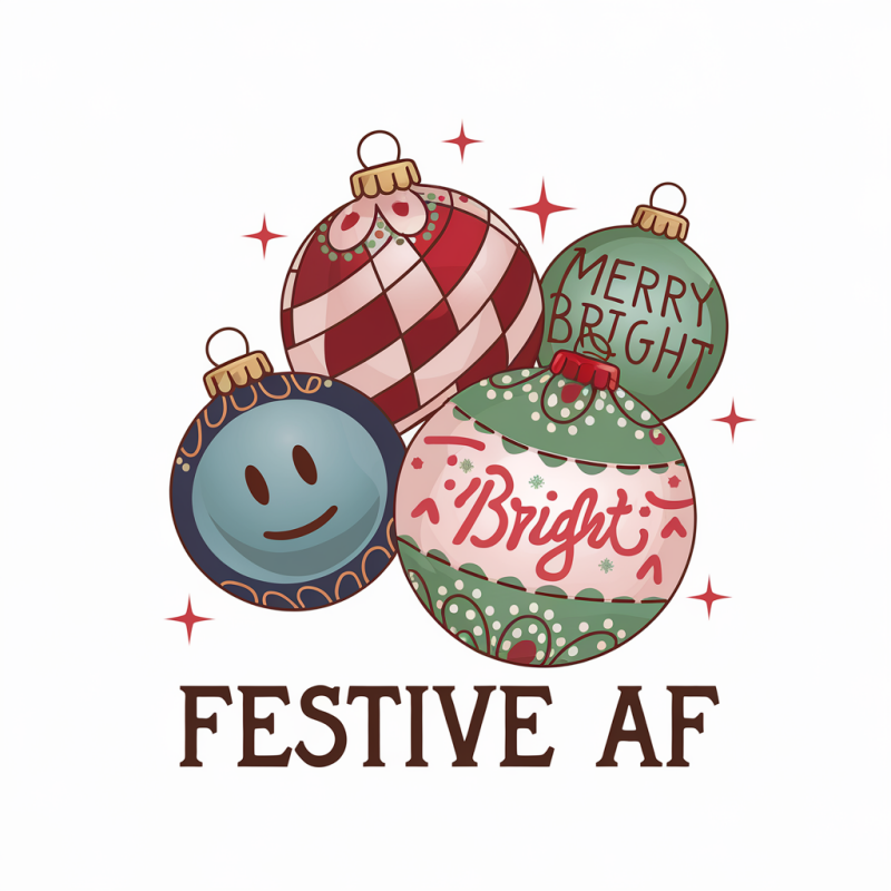 Festive AF Christmas Graphic Tee