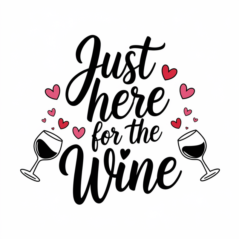 Just Here for the Wine Graphic T-Shirt