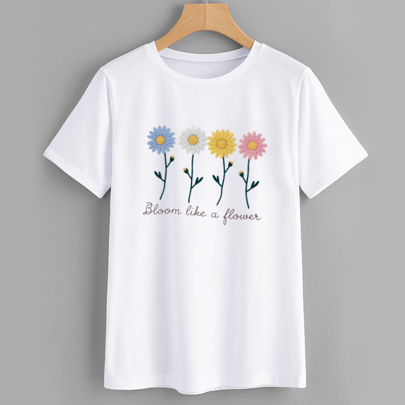 Floral Graphic T-Shirt - Bloom Like a Flower
