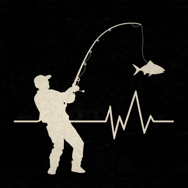 Angler's Heartbeat Fishing T-Shirt