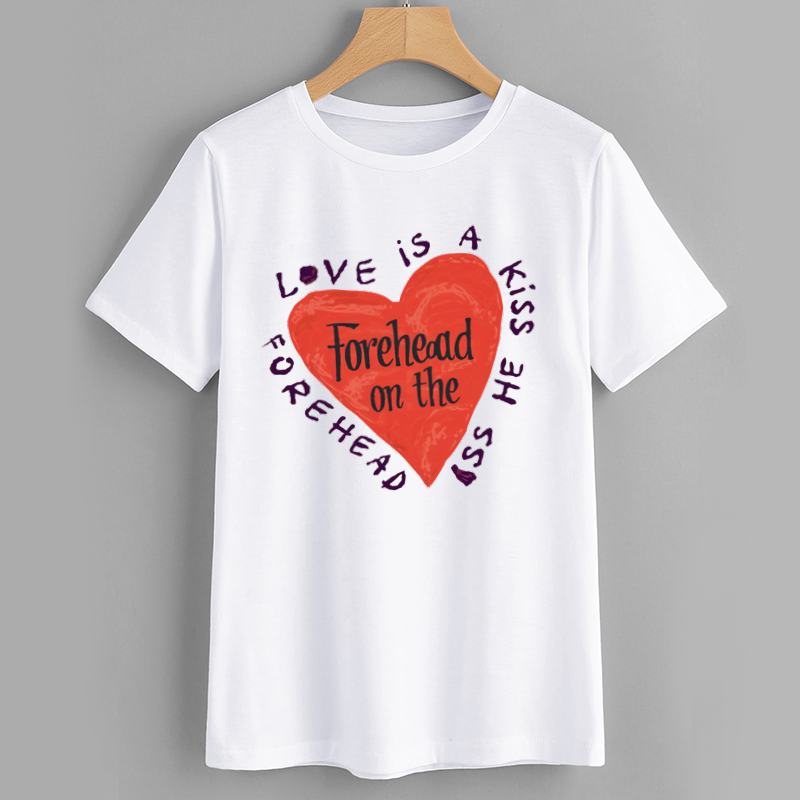 Love Is A Kiss Forehead Graphic Tee
