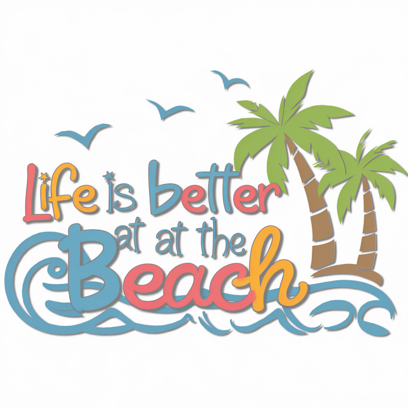 Cotton Beach Graphic T-Shirt