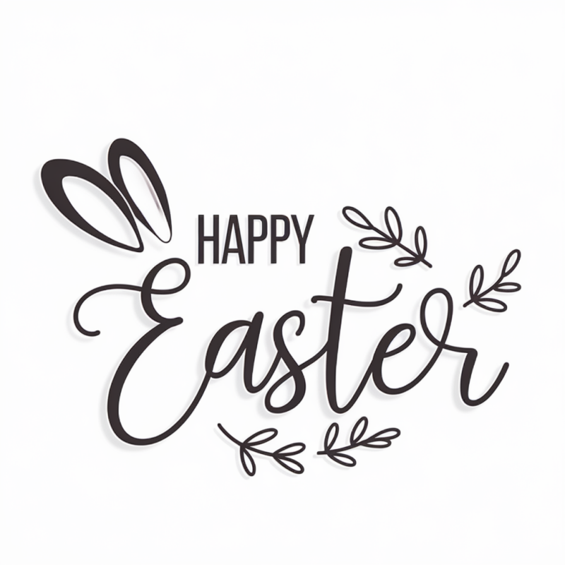 Easter Bunny Ears Happy Easter Cotton T-Shirt