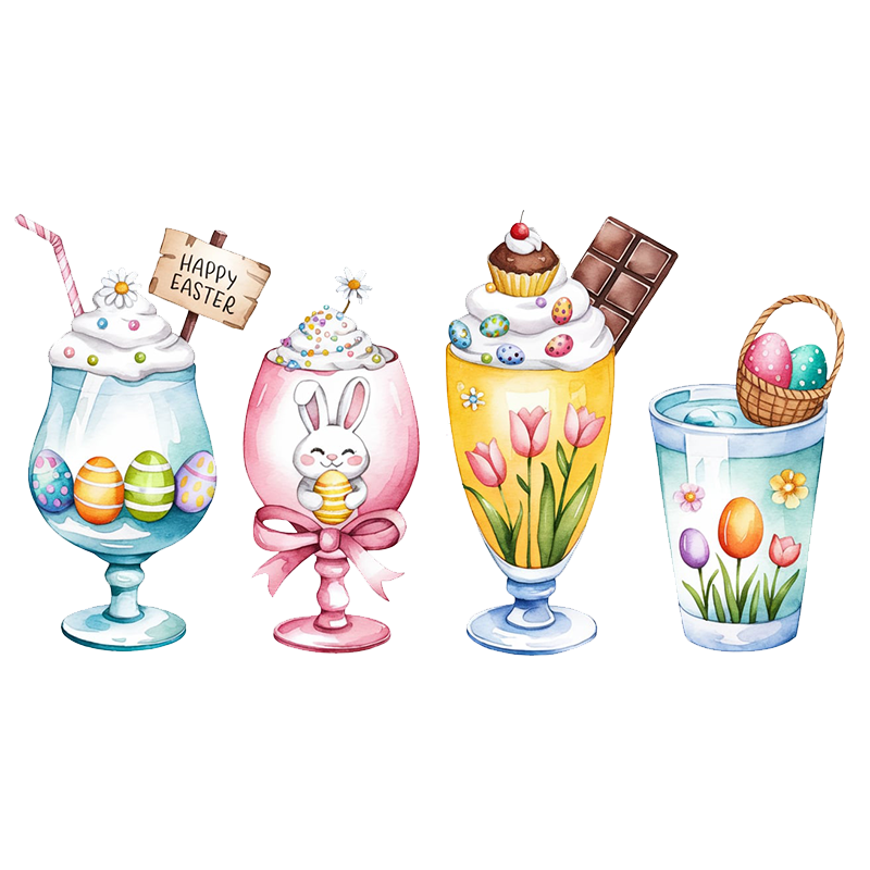 Happy Easter Ice Cream Pattern T-Shirt