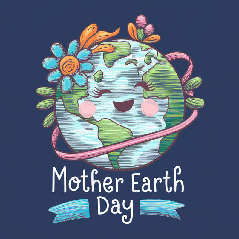Mother Earth Day Graphic Tee with Eco-Friendly Design