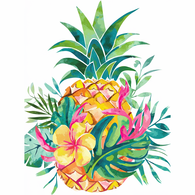 Tropical Pineapple Graphic Tee - Fun Summer T-Shirt
