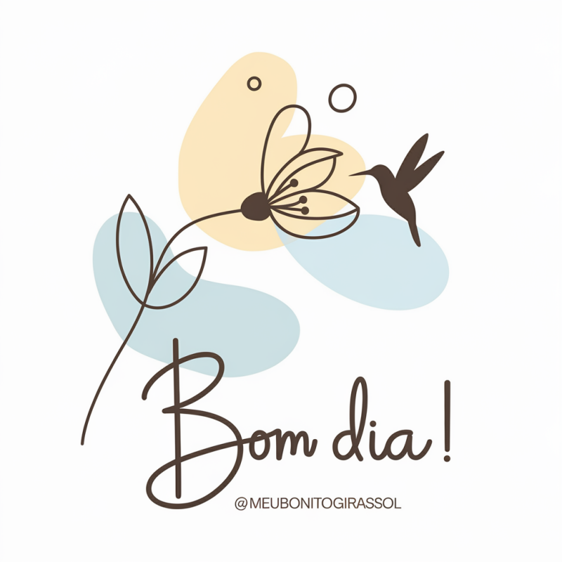 Bom Dia Minimalist Bird Cotton T-Shirt