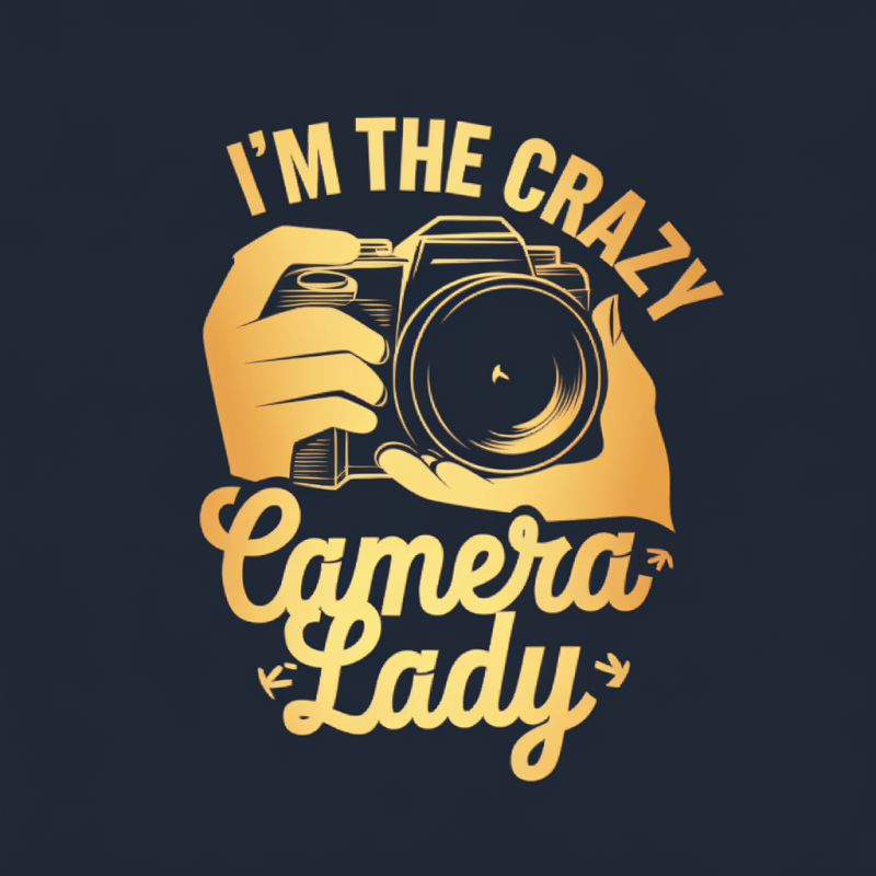 Crazy Camera Lady Graphic T-Shirt