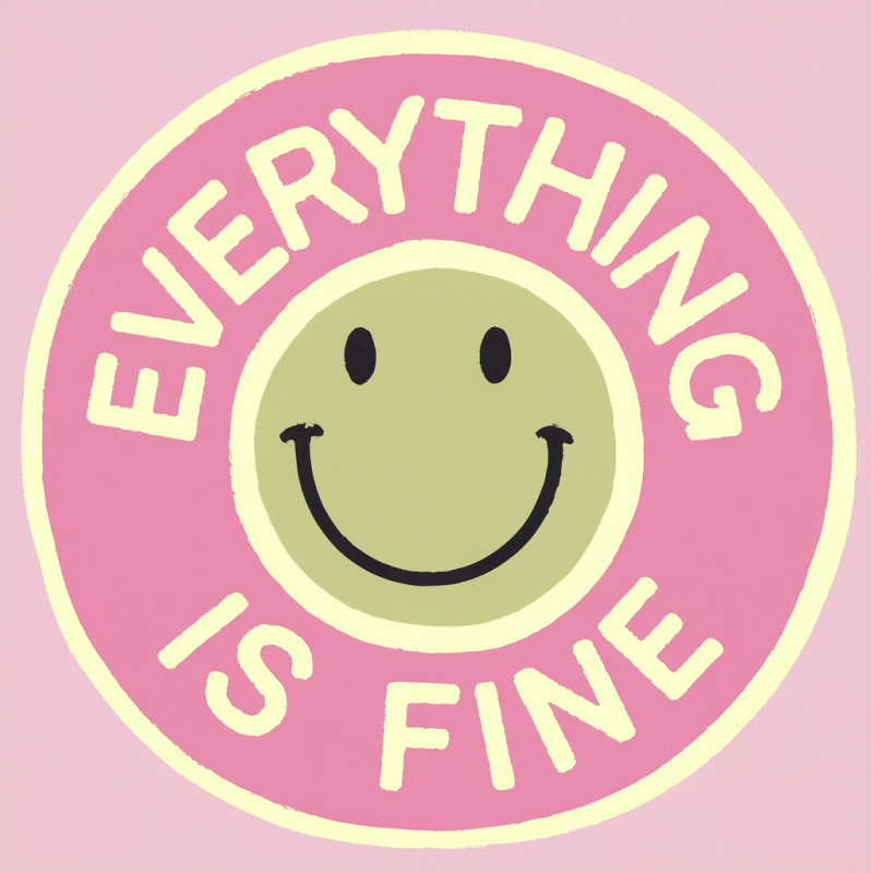 Smile Print Cotton Graphic T-Shirt
