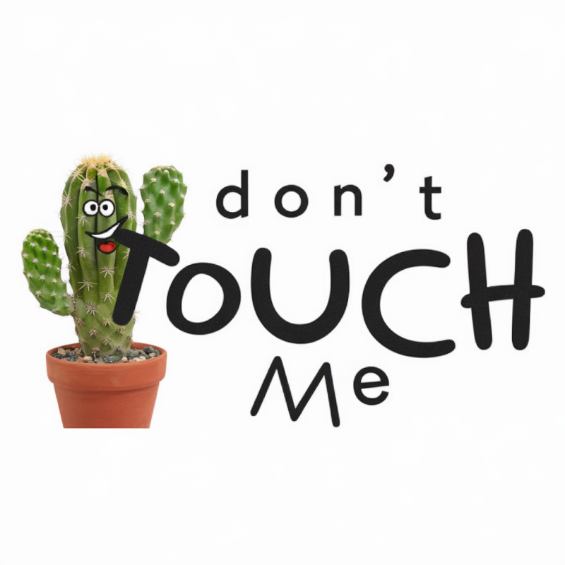 Funny Cactus Don't Touch Me Graphic T-Shirt