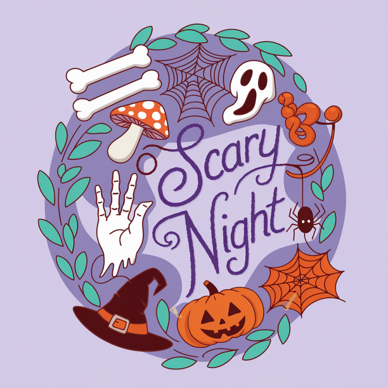 Halloween Scary Night Graphic T-Shirt