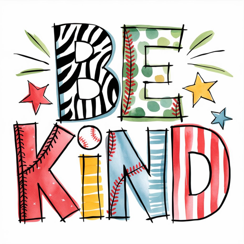Colorful 'Be Kind' Graphic T-Shirt for Kids
