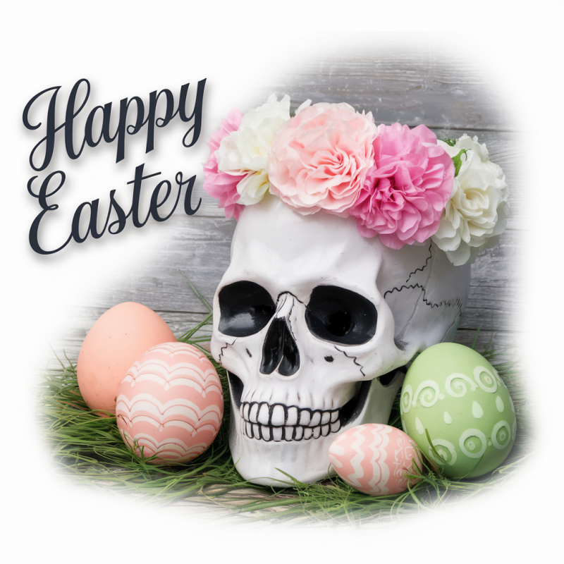 Happy Easter Skull Graphic Tee
