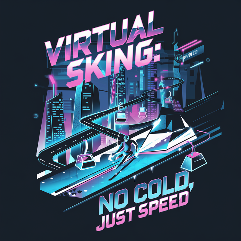 Virtual Skiing: No Cold, Just Speed T-shirt