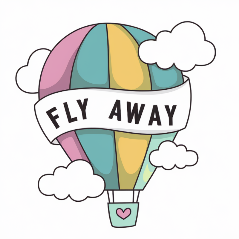 Colorful Hot Air Balloon Graphic T-Shirt