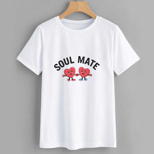 Cute Soul Mate Graphic Tee for Couples