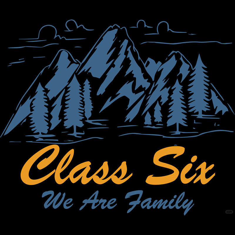 Class Six Family Mountain Graphic T-shirt