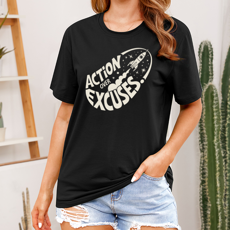 NASA 'Action Over Excuses' Graphic T-Shirt