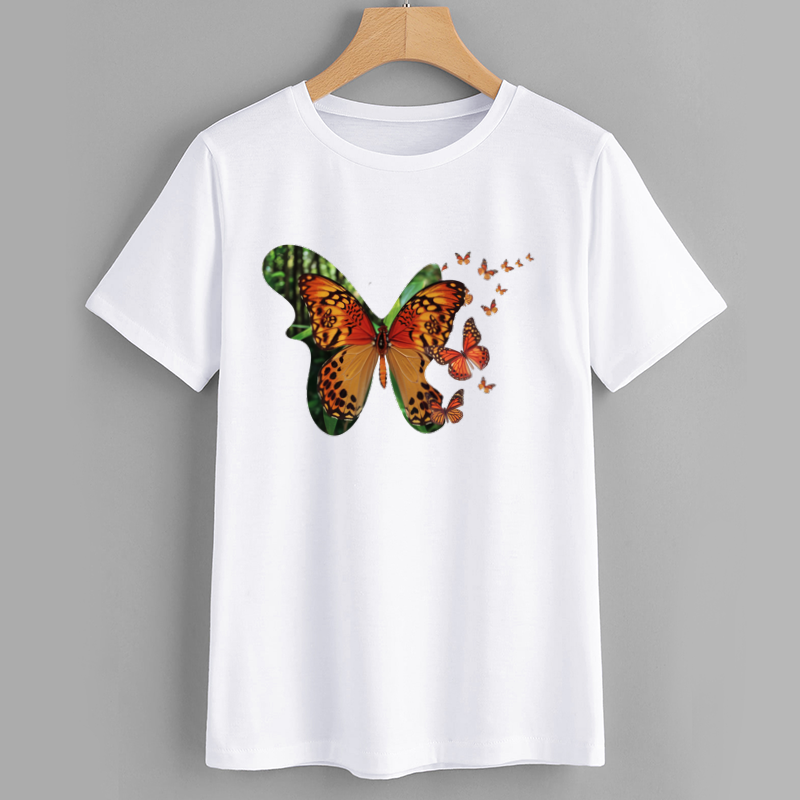 Butterfly Graphic T-Shirt with Nature Design