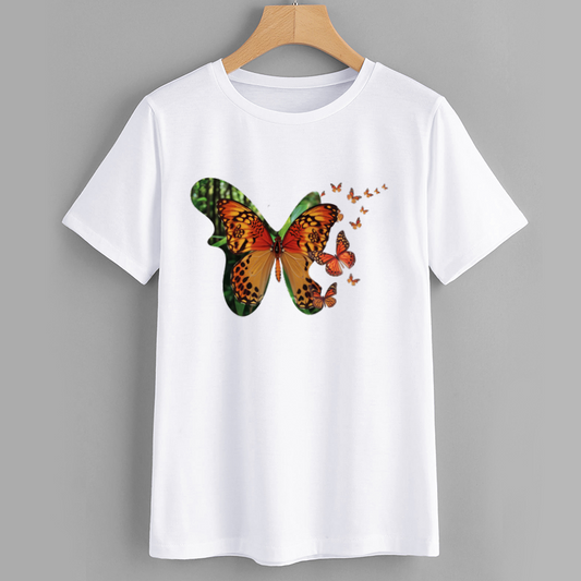 Butterfly Graphic T-Shirt with Nature Design