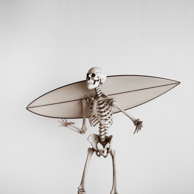 Surfing Skeleton Graphic T-Shirt