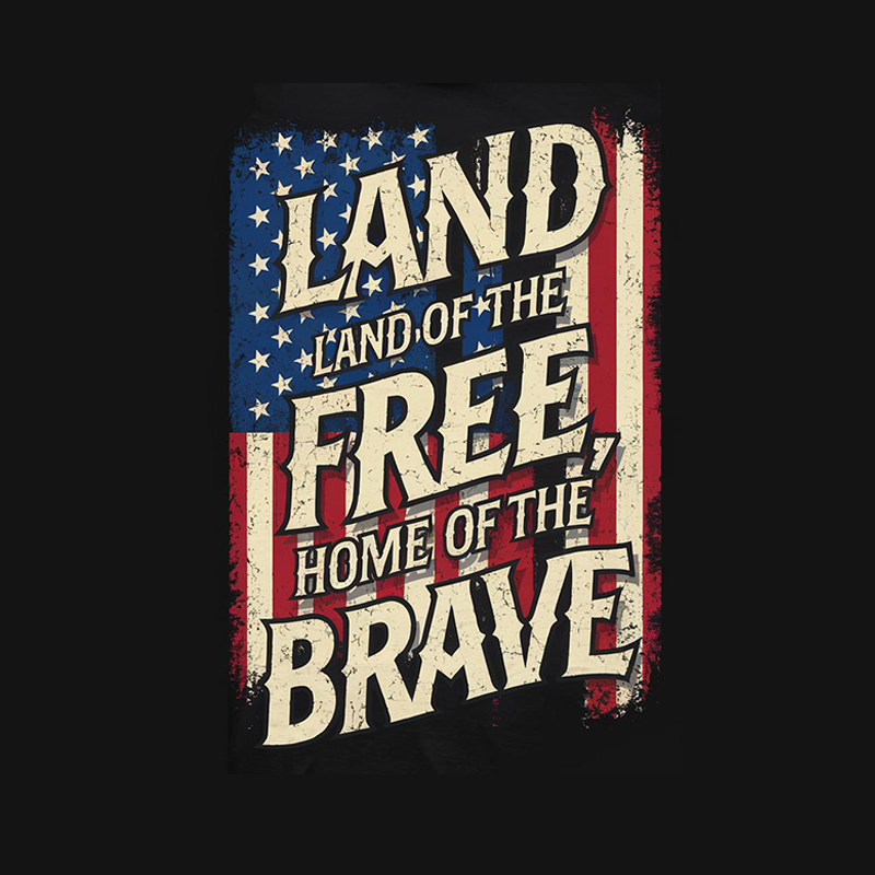 American Flag "Land of the Free" T-Shirt