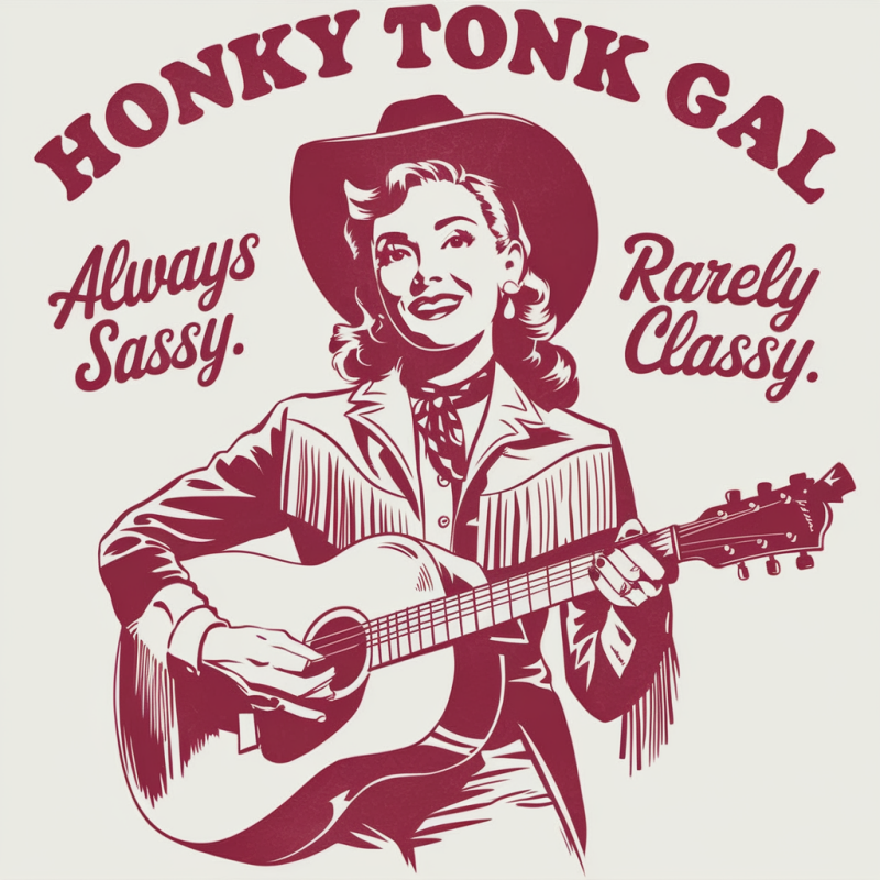 Honky Tonk Gal Sassy Graphic T-Shirt