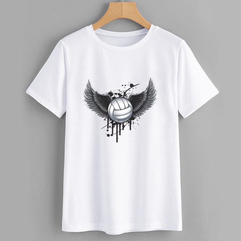 Winged Volleyball Graphic T-Shirt
