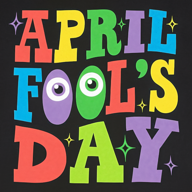 Colorful April Fool's Day Graphic Tee