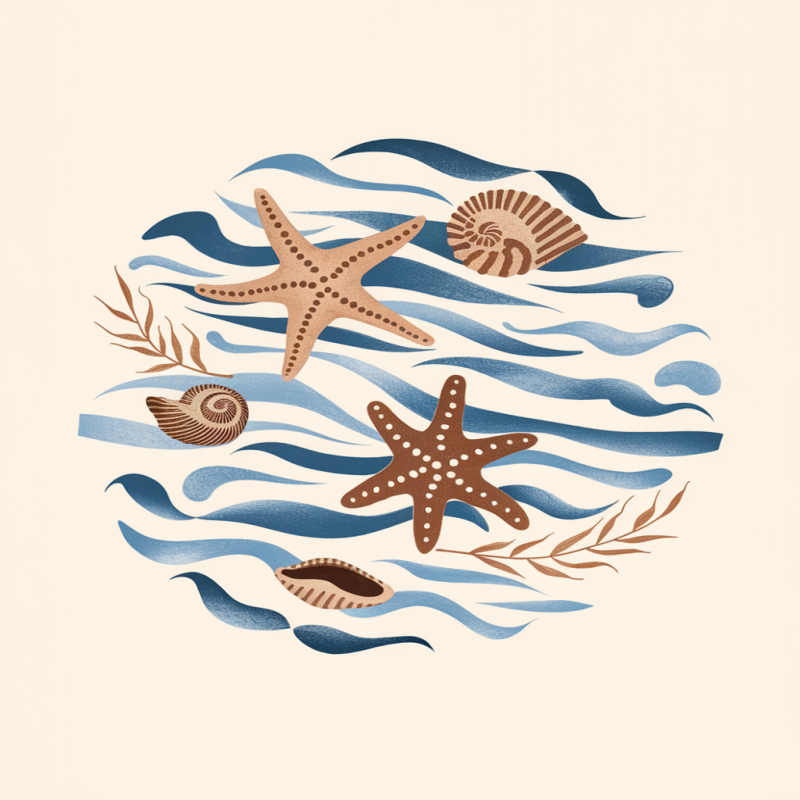Ocean Life Starfish Graphic T-Shirt