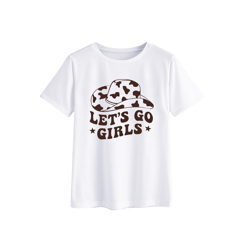 Let's Go Girls Cowboy Hat Graphic T-Shirt