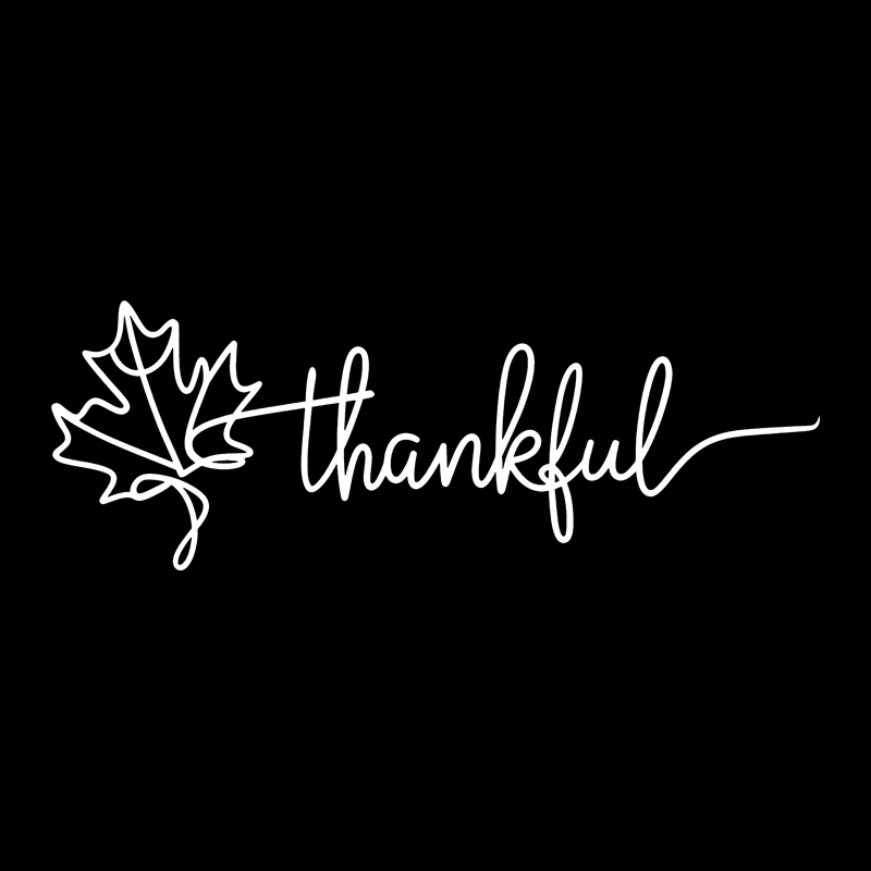 Thankful Sweatshirt with Maple Leaf Design