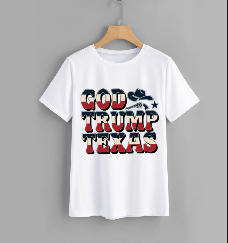 God Trump Texas Graphic T-Shirt