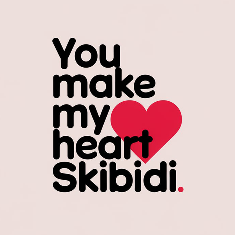 Valentine's Day 'You Make My Heart Skibidi' T-shirt