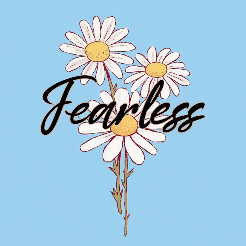 Floral Fearless Graphic T-Shirt for Women