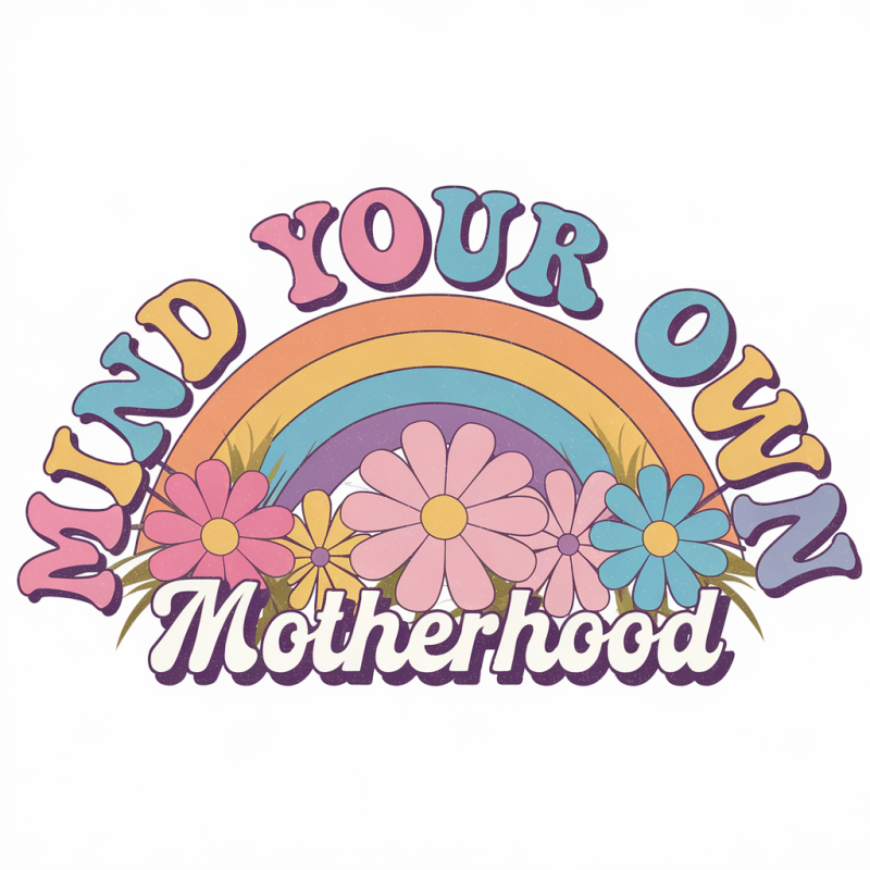Mind Your Own Motherhood Rainbow Floral T-Shirt