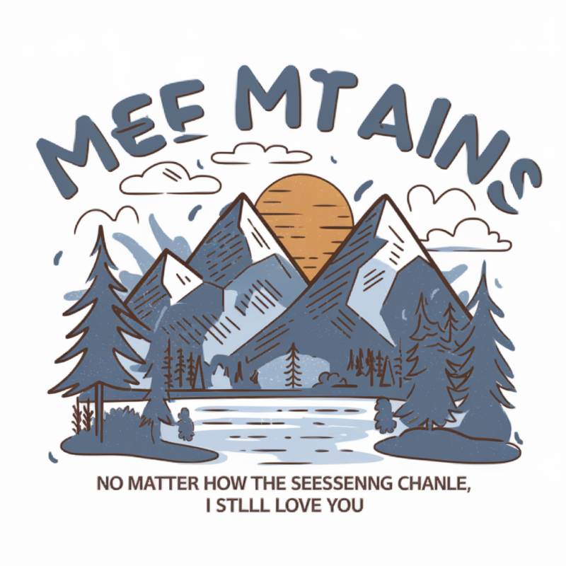 MEET MOUNTAINS Graphic T-Shirt for Nature Enthusiasts