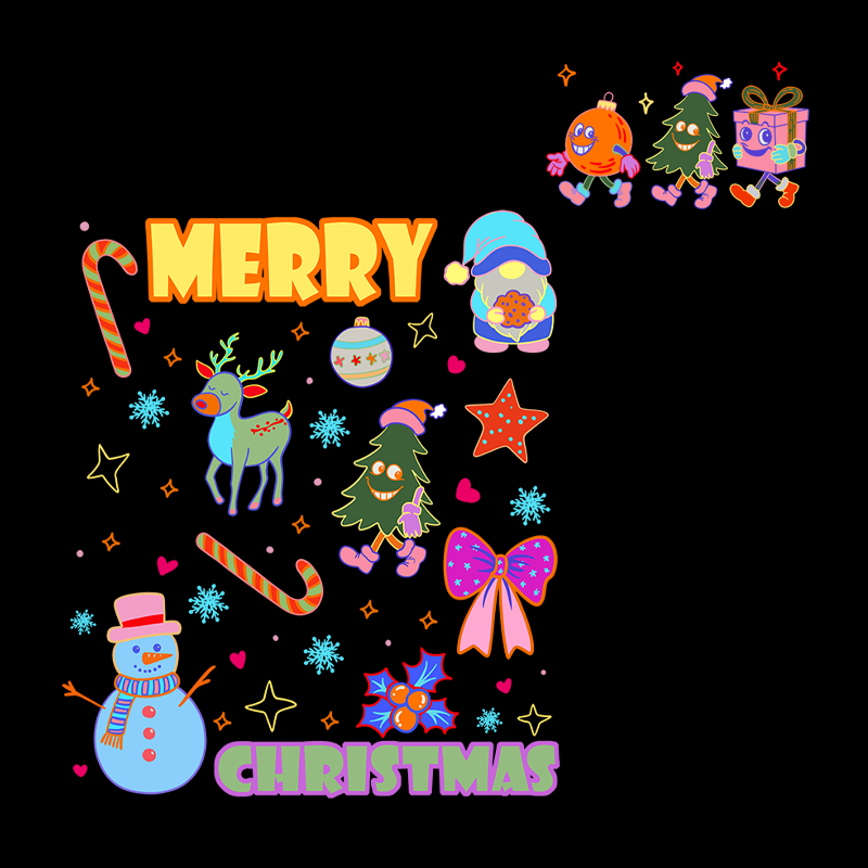 Double-sided Christmas Graphic Print Top