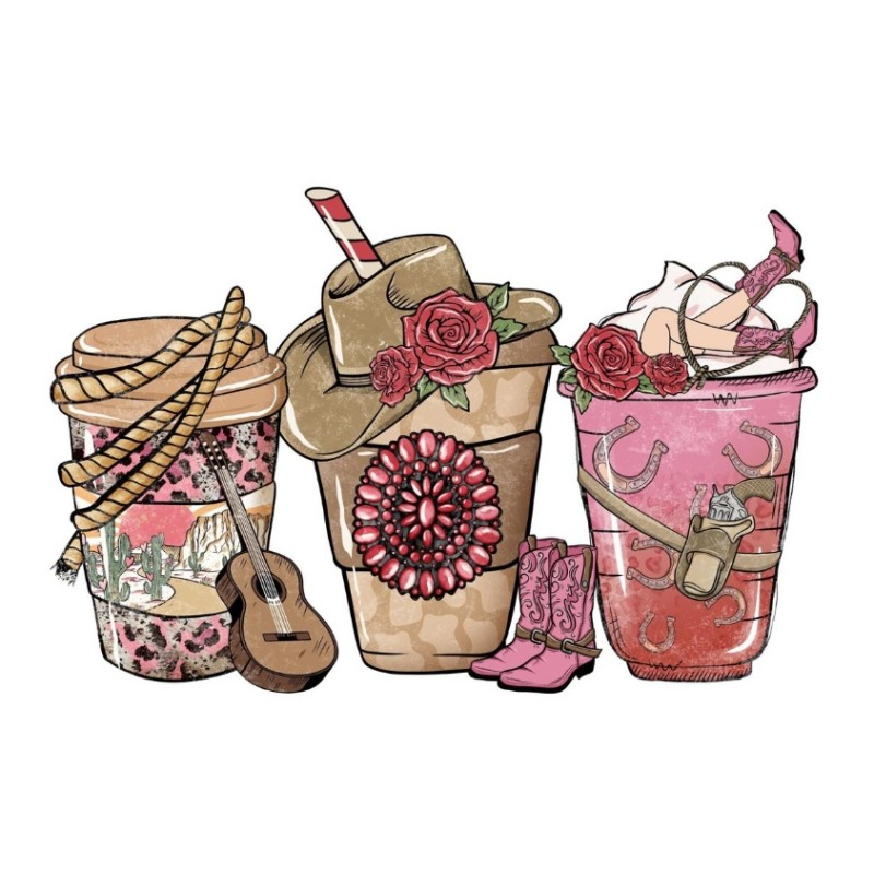 Artistic Drink Illustration Graphic T-Shirt