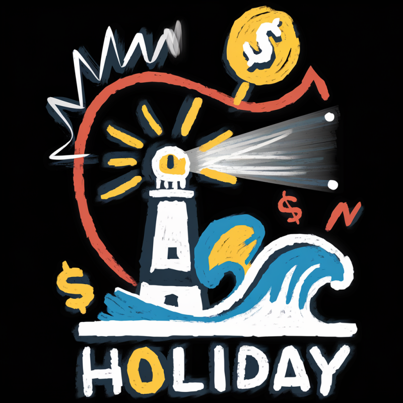 Lighthouse Graphic Holiday T-Shirt
