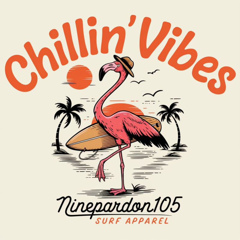 Chillin' Vibes Flamingo Graphic T-Shirt