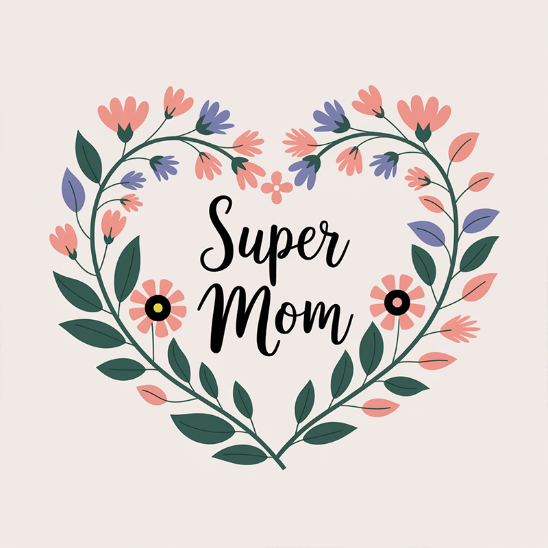 Super Mom Mother's Day Graphic T-Shirt