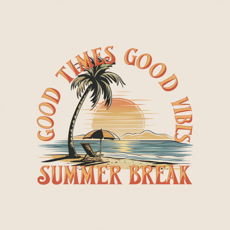 Good Times Good Vibes Summer T-Shirt