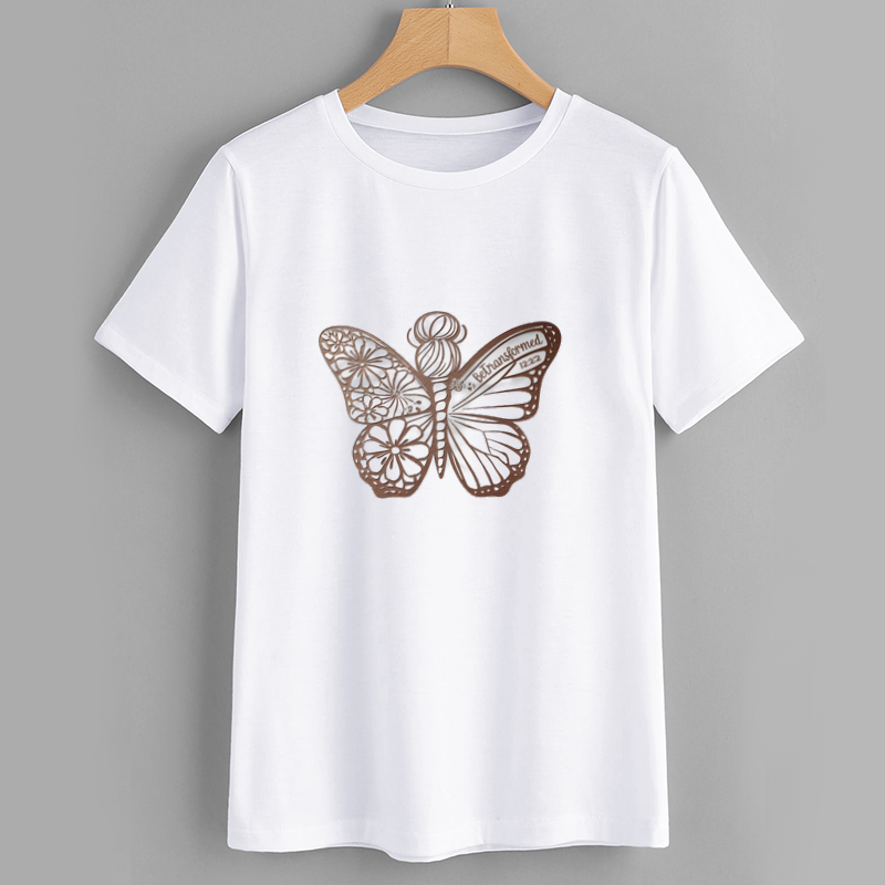 Be Transformed Butterfly Floral Cotton T-Shirt