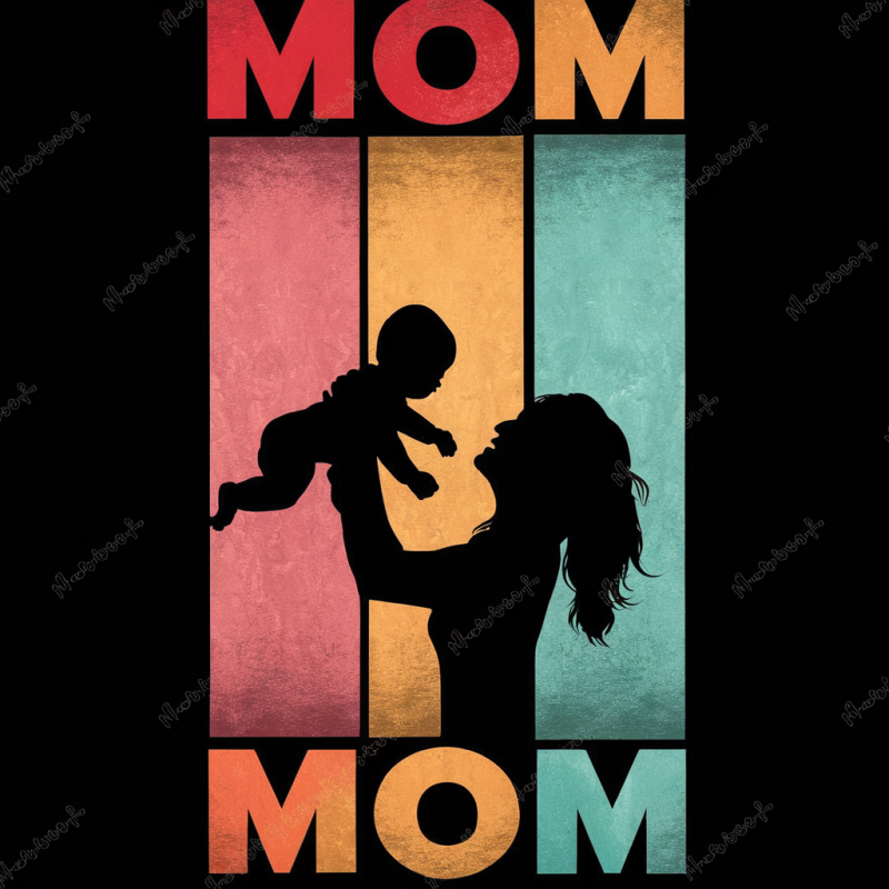 MOM Silhouette Graphic T-Shirt | Motherhood Love Tee
