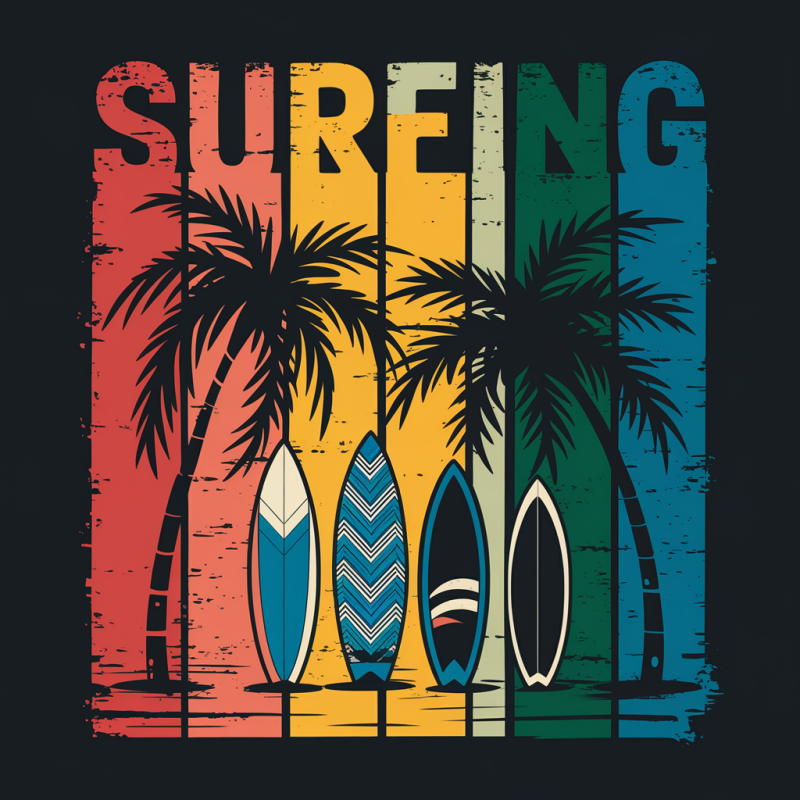 Surfing Paradise Graphic T-Shirt